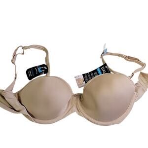 Bali Smoothing Nude Convertible Straps Bra Womens Size 34C NWT